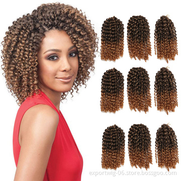 Mali Bob Twist Crochet Hair Extension Kinky Crochet Hair Solid And Ombre Color Synthetic Fiber Hair  3 Pieces Per  Pack